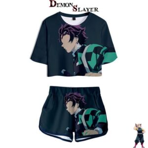 Pyjama femme Demon Slayer Kamado avec tailles XS, S, M, L, XL et XXL