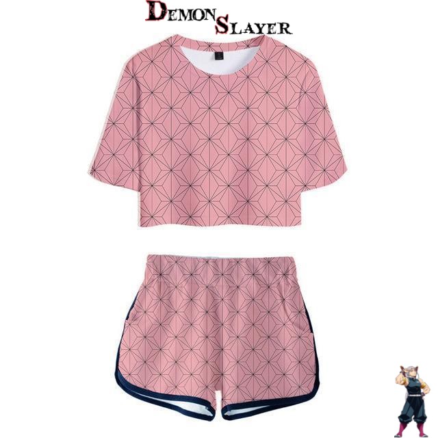 Pyjama femme Demon Slayer Nezuko en tailles XS, S, M, L, XL et XXL