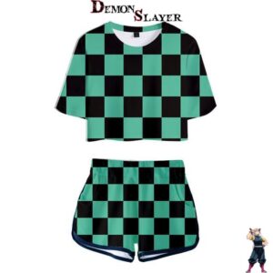 Pyjama femme Demon Slayer Tanjiro, tailles XS à XXL