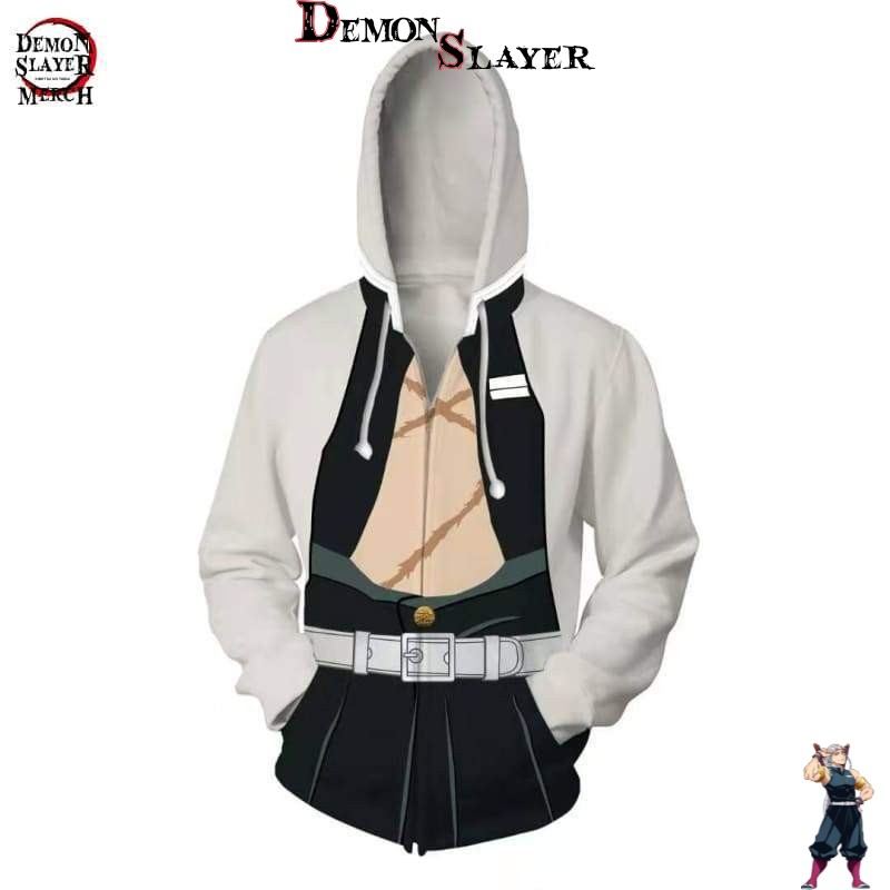Veste Demon Slayer Sanemi Shinazugawa Kimetsu, jusqu'à 5XL