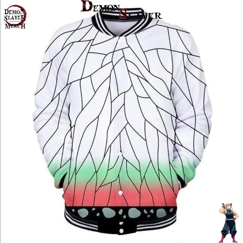 Veste baseball Demon Slayer Kimetsu motif Shinobu Kocho