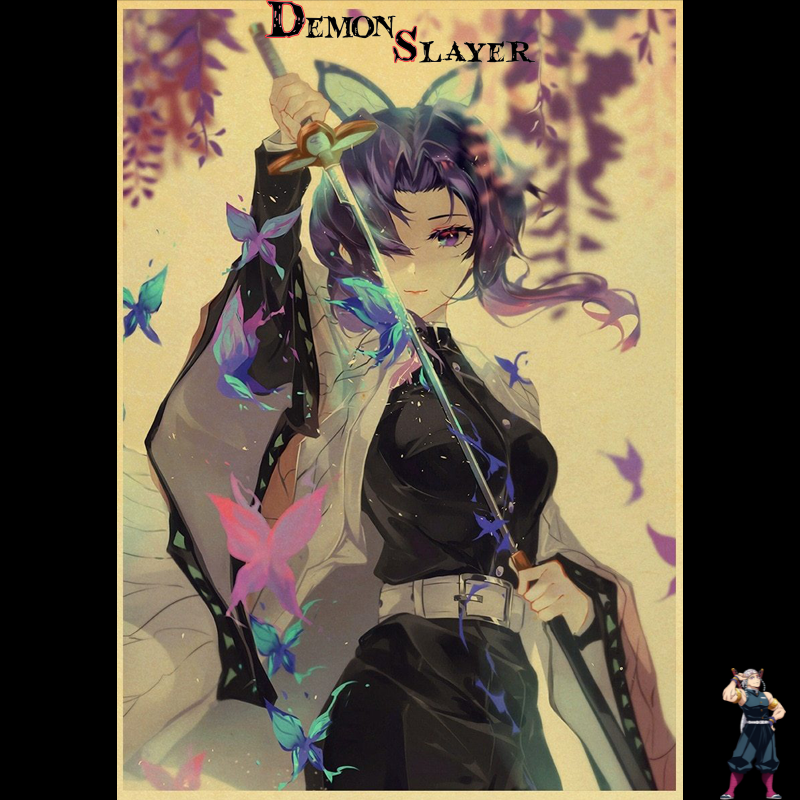 Poster Demon Slayer Shinobu en tailles 30x21 cm ou 42x30 cm