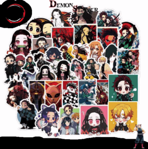 Lot de 50 stickers Demon Slayer Pourfendeurs