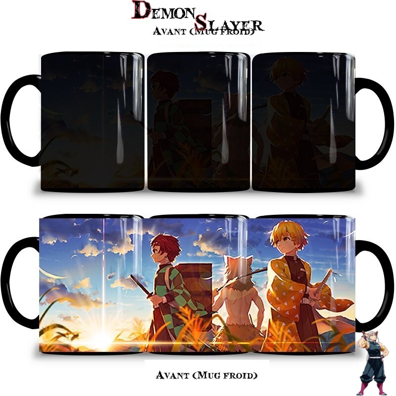 Mug paysage Demon Slayer avec Tanjiro, Inosuke et Zenitsu