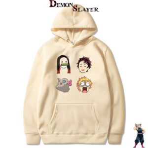 Sweat Demon Slayer avec Nezuko, Tanjiro, Inosuke et Zenitsu