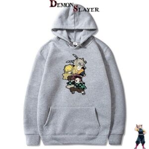 Sweat Demon Slayer Inosuke Hashibira avec Tanjiro et Zenitsu