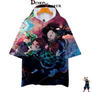 T-shirt à capuche Fan Art Demon Slayer