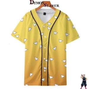 T-shirt Zenitsu Baseball - Collection Demon Slayer