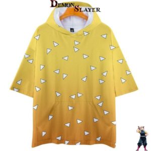 T-shirt à capuche Zenitsu Demon Slayer