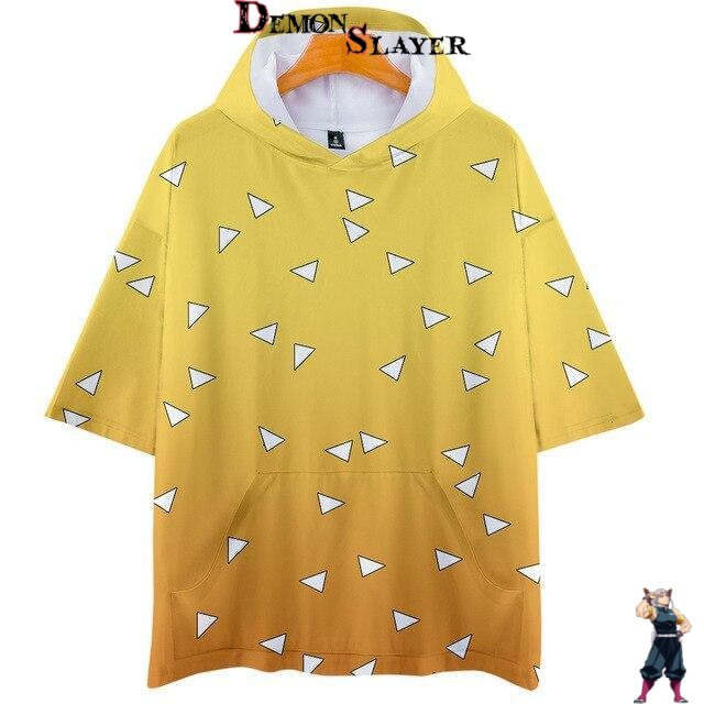 T-shirt à capuche Zenitsu Demon Slayer
