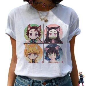 T-shirt femme Nezuko Chan Demon Slayer, tailles au choix