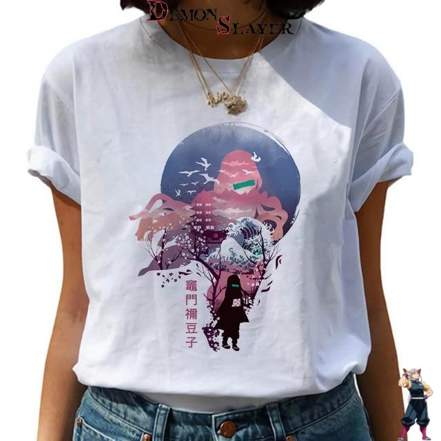 T-shirt Demon Slayer Nezuko Forme Humaine pour Femme