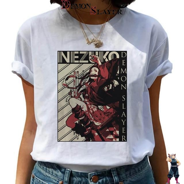 T-shirt Nezuko Kamado Demon Slayer Coupe Femme