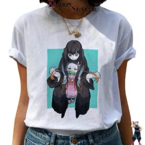 T-shirt femme Demon Slayer Muichirou Pilier du Brouillard, tailles S à XXL