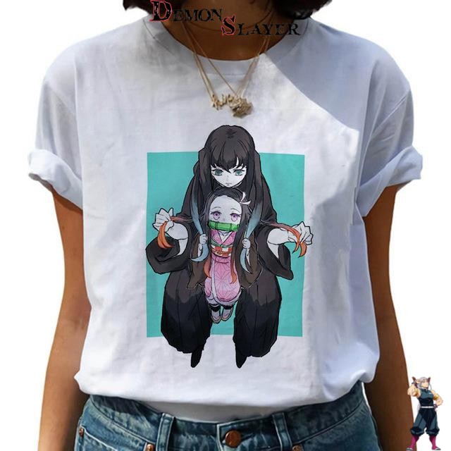 T-shirt femme Demon Slayer Muichirou Pilier du Brouillard, tailles S à XXL