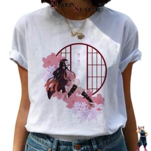 T-shirt Femme Demon Slayer, visuel Pouvoir Sanguinaire