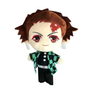 Peluche Tanjiro Kamado Demon Slayer au kimono vert 20 cm