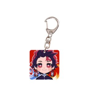 Porte-clé Demon Slayer Tanjiro Kamado avec graphismes de l'animé