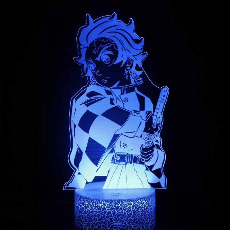 Lampe 3D Demon Slayer Tanjiro Kamado avec télécommande sans fil