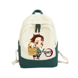 Sac à dos vert et beige Demon Slayer - Tanjiro Kamado