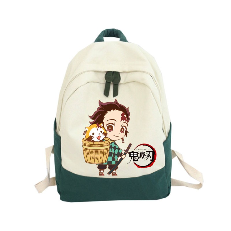Sac à dos vert et beige Demon Slayer - Tanjiro Kamado