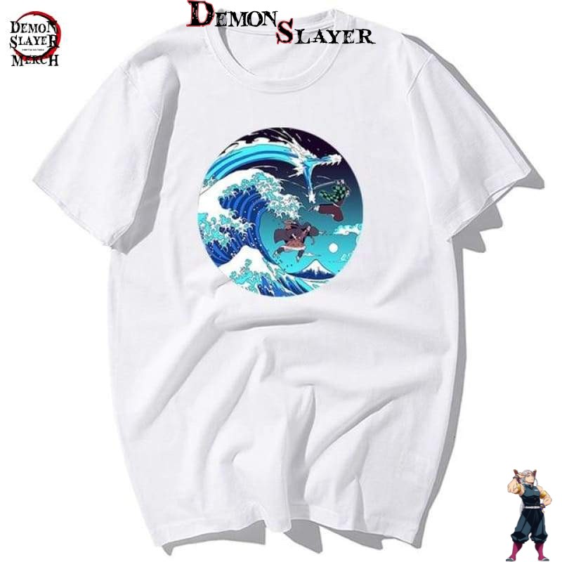 T-shirt Tanjiro Kamado Demon Slayer X Kanagawa sur une Wague