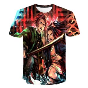T-shirt de combat Demon Slayer Tanjiro & Nezuko