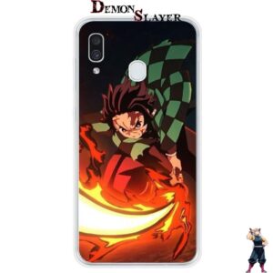 Coque Samsung Demon Slayer Tanjiro au sabre de feu