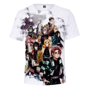 T-shirt Demon Slayer Tanjiro avec les 9 Piliers