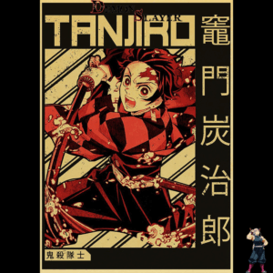 Poster Demon Slayer Tanjiro en format 30x21 cm ou 42x30 cm