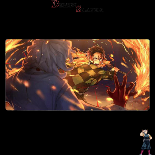 Tapis de Souris Demon Slayer Tanjiro contre Rui