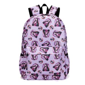 Sac à dos Demon Slayer violet et rose avec Nezuko démon
