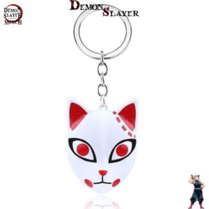 Porte-clé Tanjiro masque de protection Kimetsu Demon Slayer