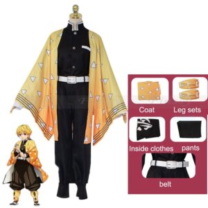 Costume cosplay Demon Slayer de Zenitsu Agatsuma