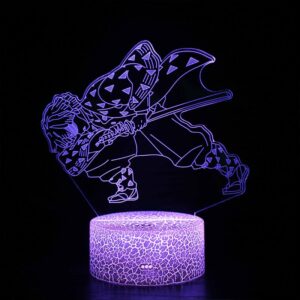 Lampe 3D Demon Slayer avec télécommande : Zenitsu Agatsuma
