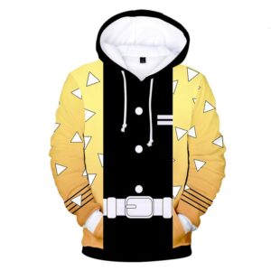 Sweat à capuche Demon Slayer Zenitsu style costume