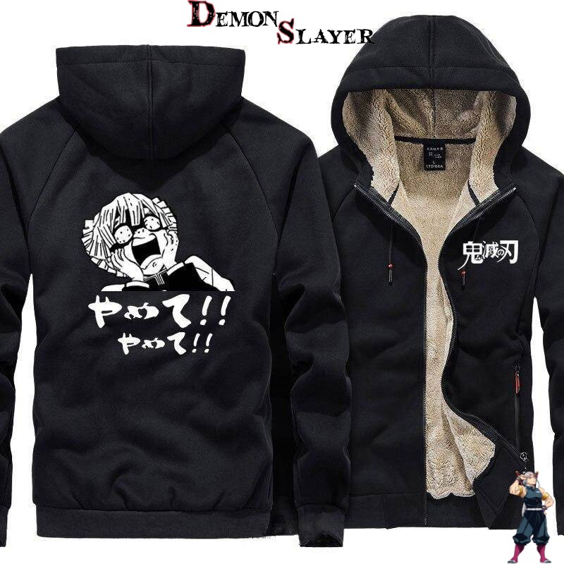 Veste Demon Slayer Zenitsu au visage pleurant la mort