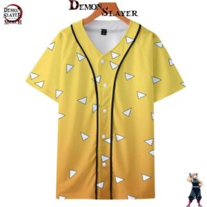Maillot de baseball jaune Zenitsu - Demon Slayer