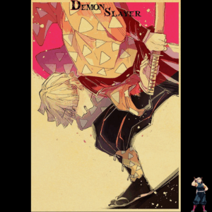 Poster Demon Slayer Zenitsu Agatsuma en 30x21 cm ou 42x30 cm