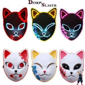 Masque LED Halloween Demon Slayer avec choix Tanjiro, Sabito ou Makomo