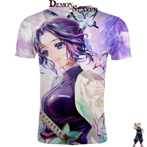 T-shirt Demon Slayer Shinobu Kocho et papillons