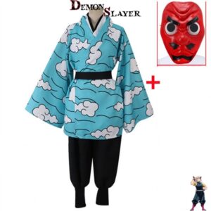 Cosplay Demon Slayer Sakonji Urokodaki avec masque et tailles S à 2XL