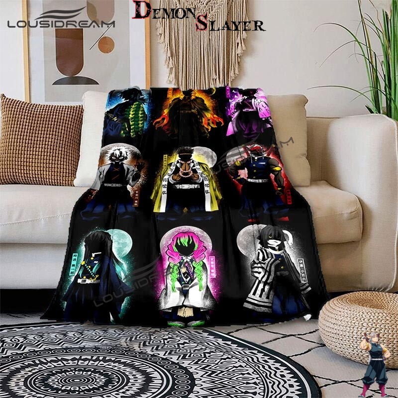 Couverture Demon Slayer Les Pilliers en 150 cm x 180 cm ou 150 cm x 200 cm