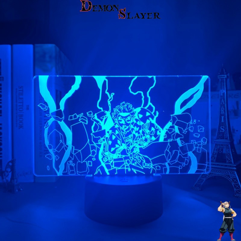 Lampe Demon Slayer Tanjiro Souffle du Feu avec 7 ou 16 couleurs
