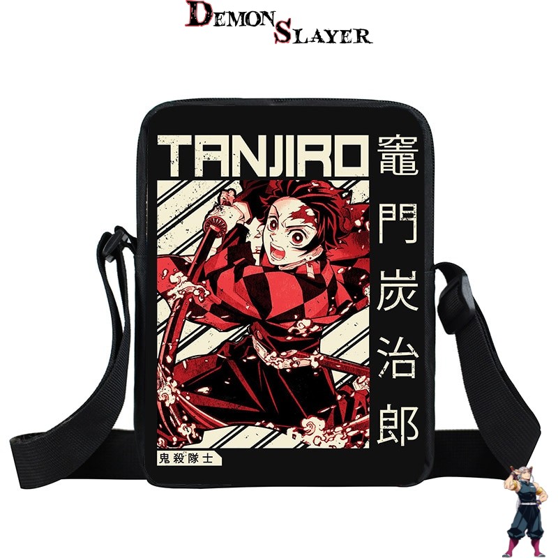 Sacoche Demon Slayer avec affiche Tanjiro