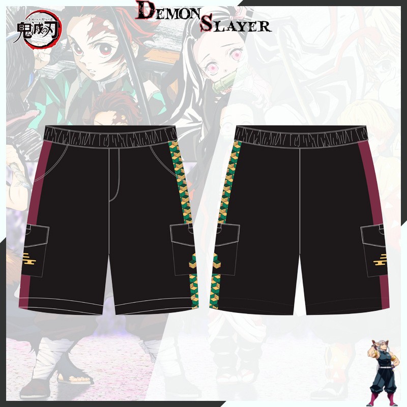 Short de sport Demon Slayer Tomioka Giyû style kawaii