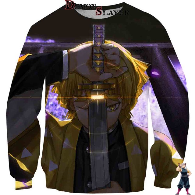 Pull Demon Slayer Zenitsu avec katana dégainé