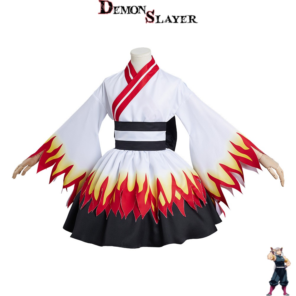 Cosplay femme Kyojuro Rengoku Demon Slayer, du XS au 3XL