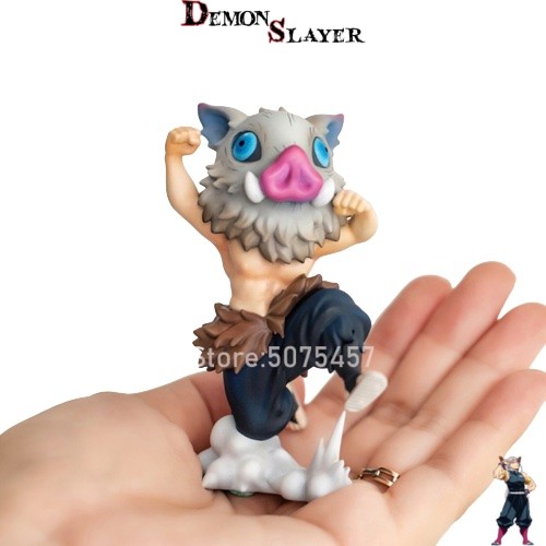 Figurine Inosuke Demon Slayer avec masque de cochon