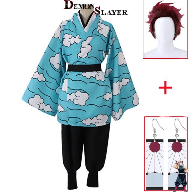 Cosplay Demon Slayer bleu de Sakonji Urokodaki
